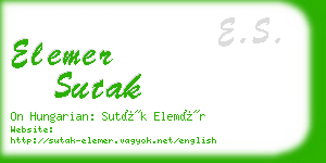 elemer sutak business card